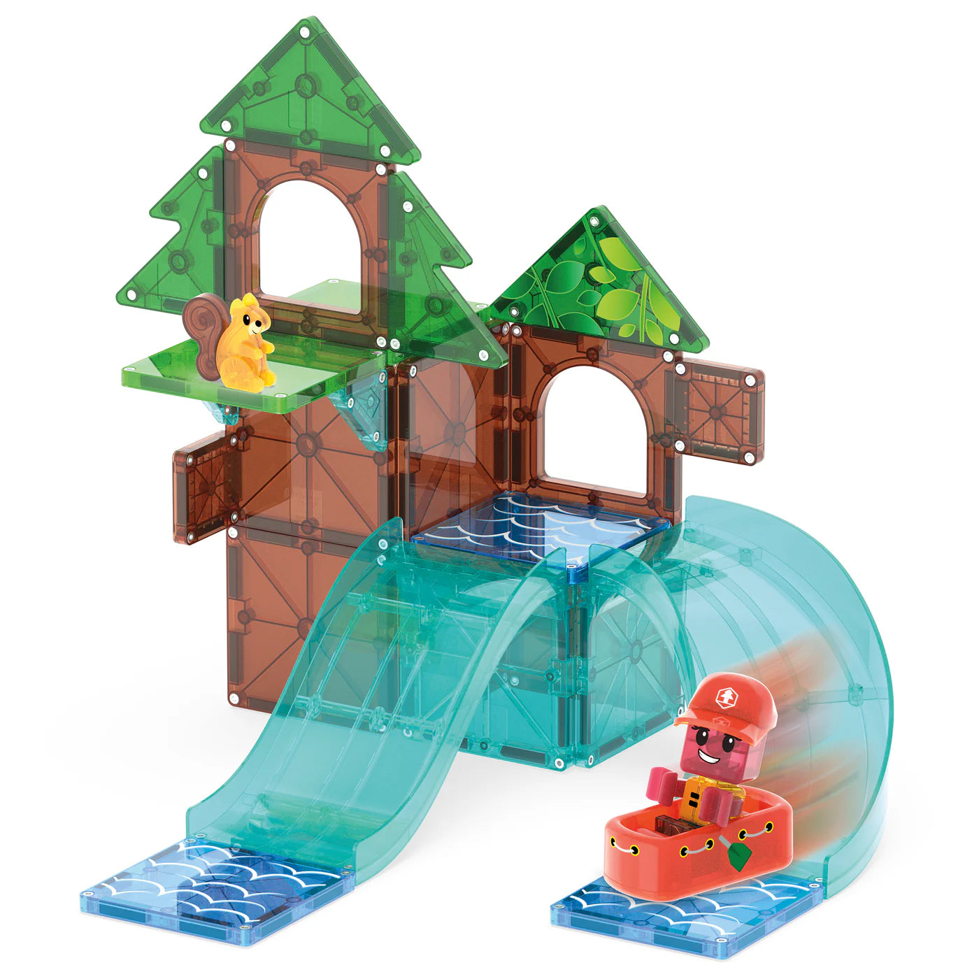 Magna-Tiles | Raging Rapids – 27 Delige Magnetische Bouwset met Waterglijbanen