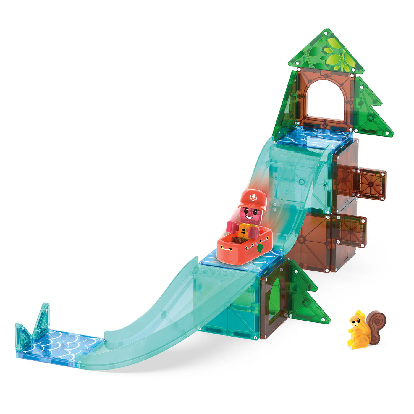 Magna-Tiles | Raging Rapids – 27 Delige Magnetische Bouwset met Waterglijbanen