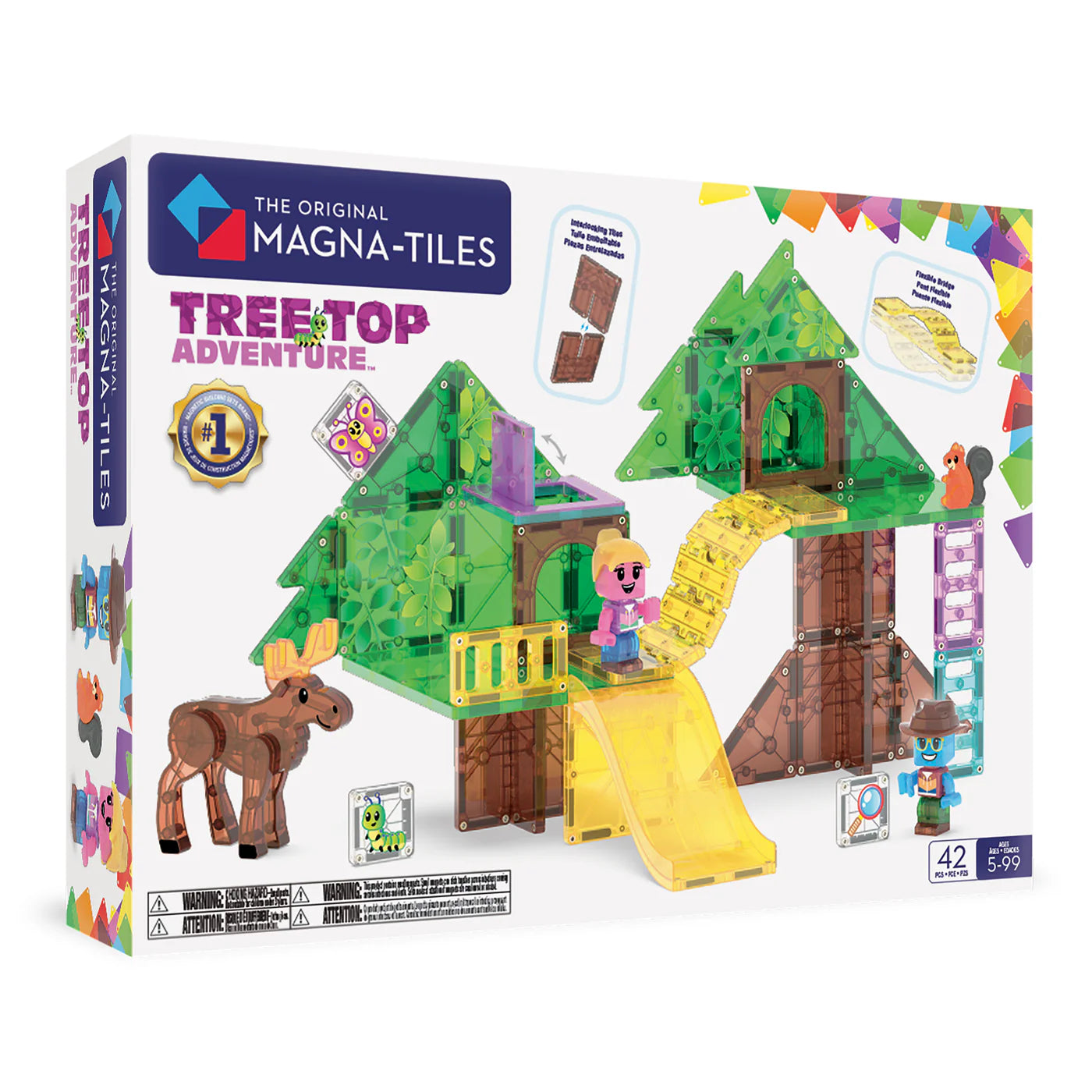 Magna-Tiles | Tree Top Adventure – 42 Delige Magnetische Boomhut Bouwset
