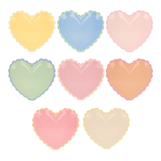 Meri Meri | Pastel Heart kleine bordjes (8 stuks)