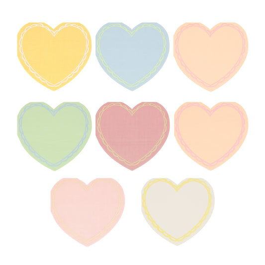 Meri Meri | Pastel Heart kleine servetten (16 stuks)