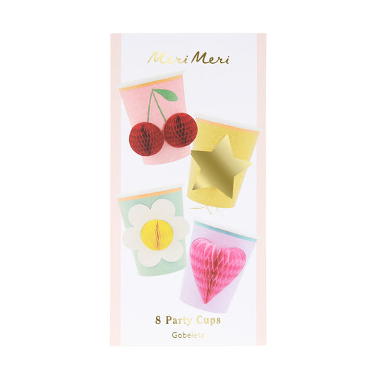 Meri Meri | Happy Icons bekers (8 stuks)