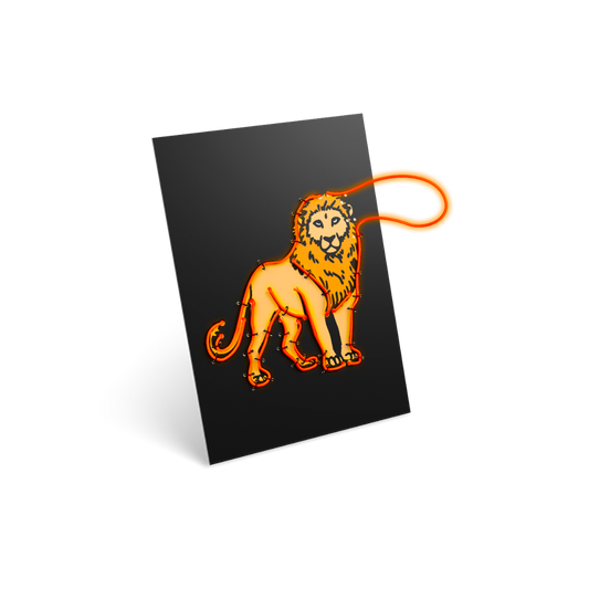 Kidywolf | Kidyneon lichtgevende wanddecoratie - dieren