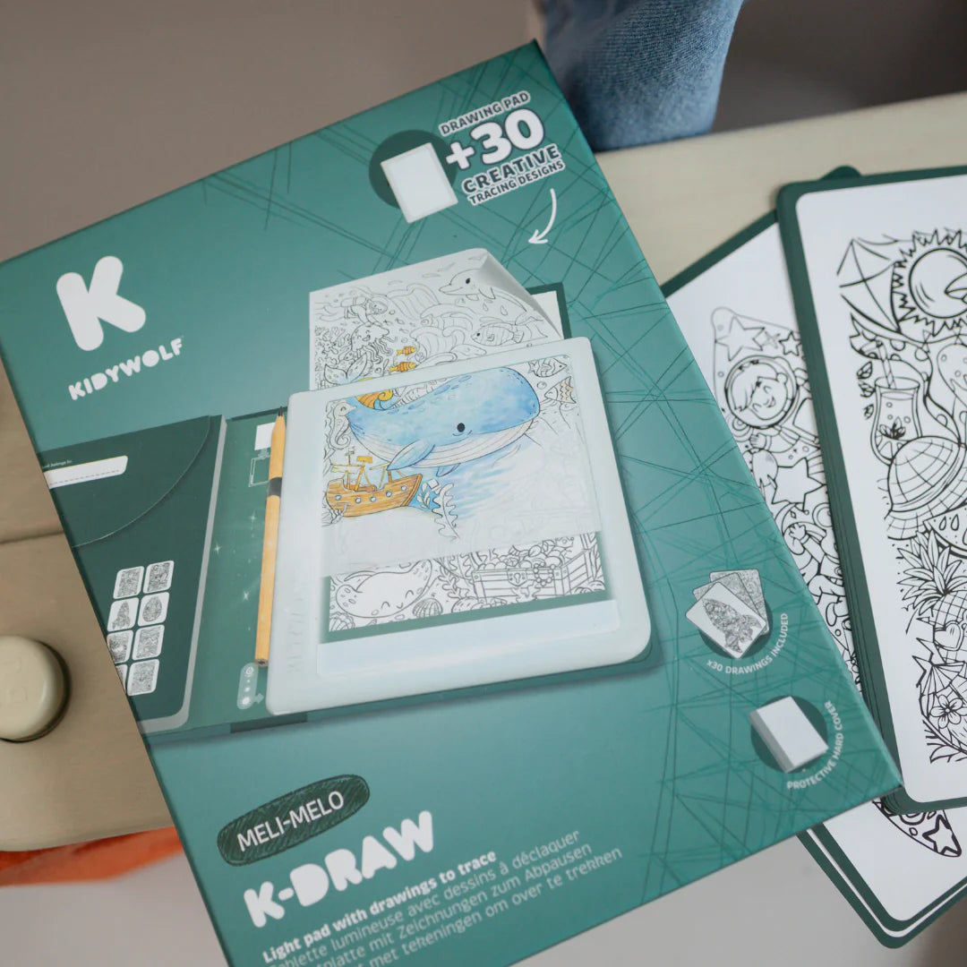 Kidywolf | K-DRAW Pad Animals – Verlichte Tekentafel met Dieren (10+)
