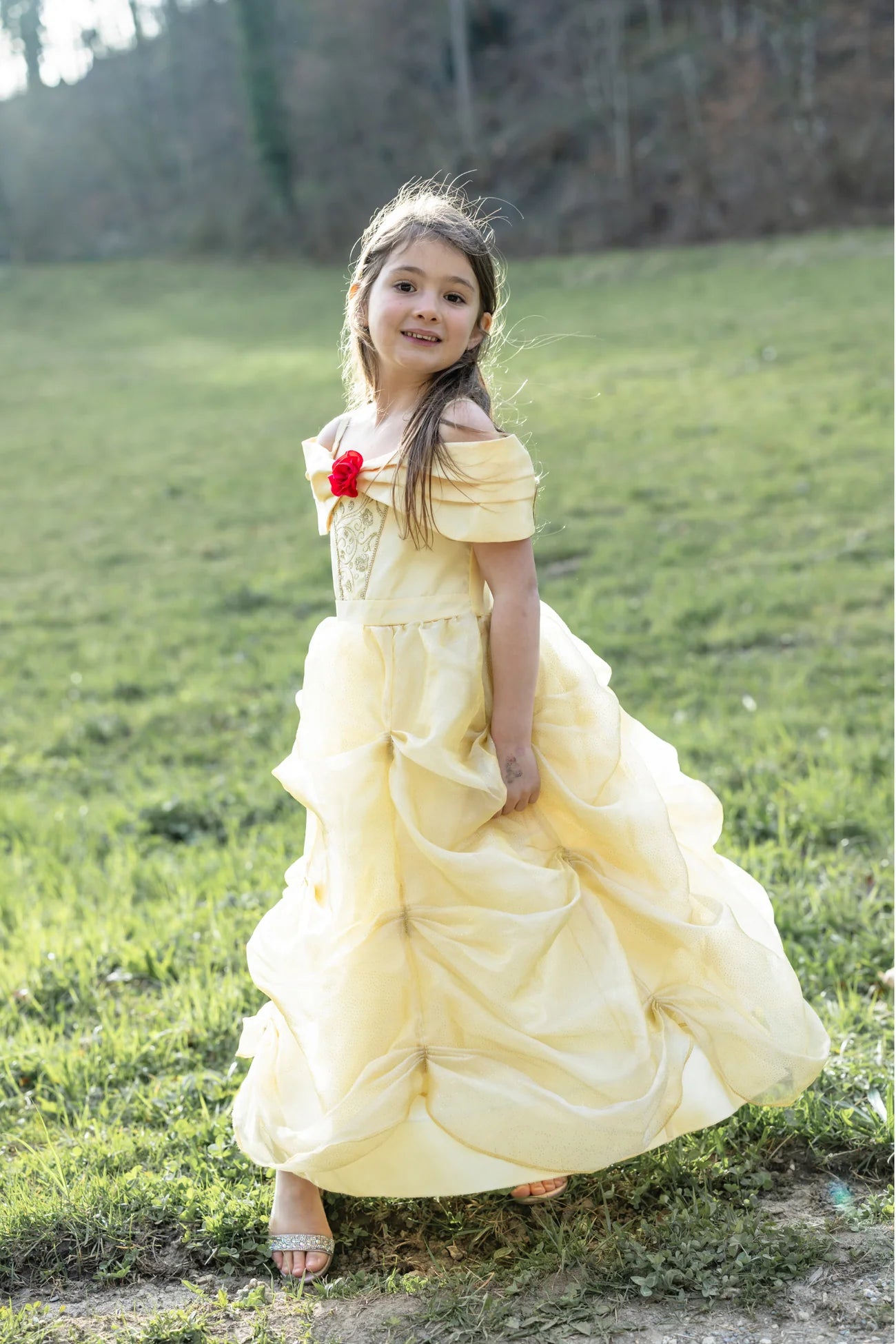 Great Pretenders | Belle Jurk – Gele Prinsessenjurk met Roos
