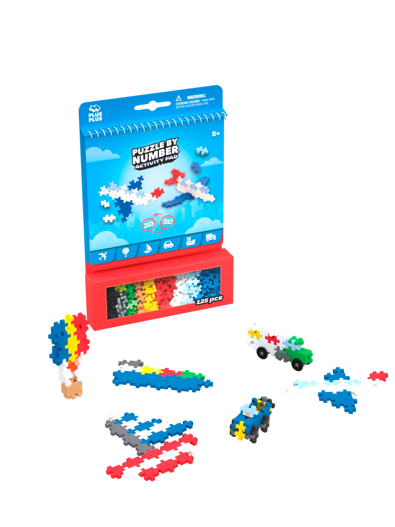 Plus-Plus | Transport Set met Activity Pad | 125 Stuks Bouwplezier