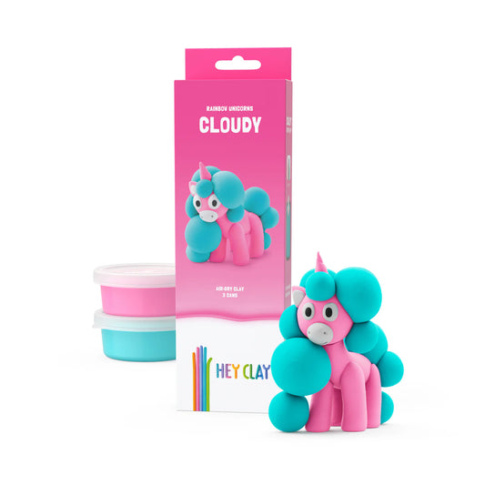 Hey Clay | Cloudy Unicorn – Klei Set Wolken Eenhoorn Maken