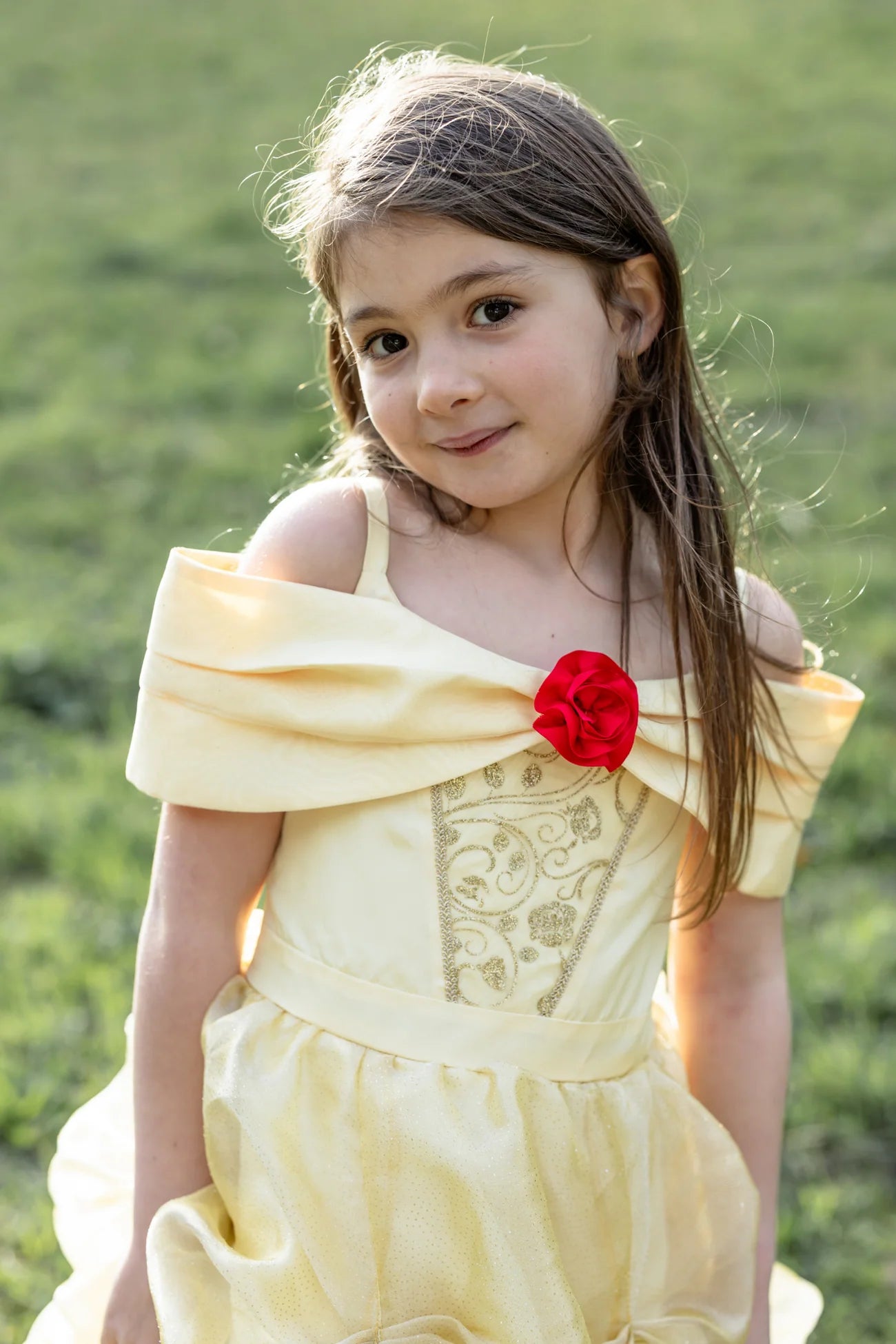 Great Pretenders | Belle Jurk – Gele Prinsessenjurk met Roos