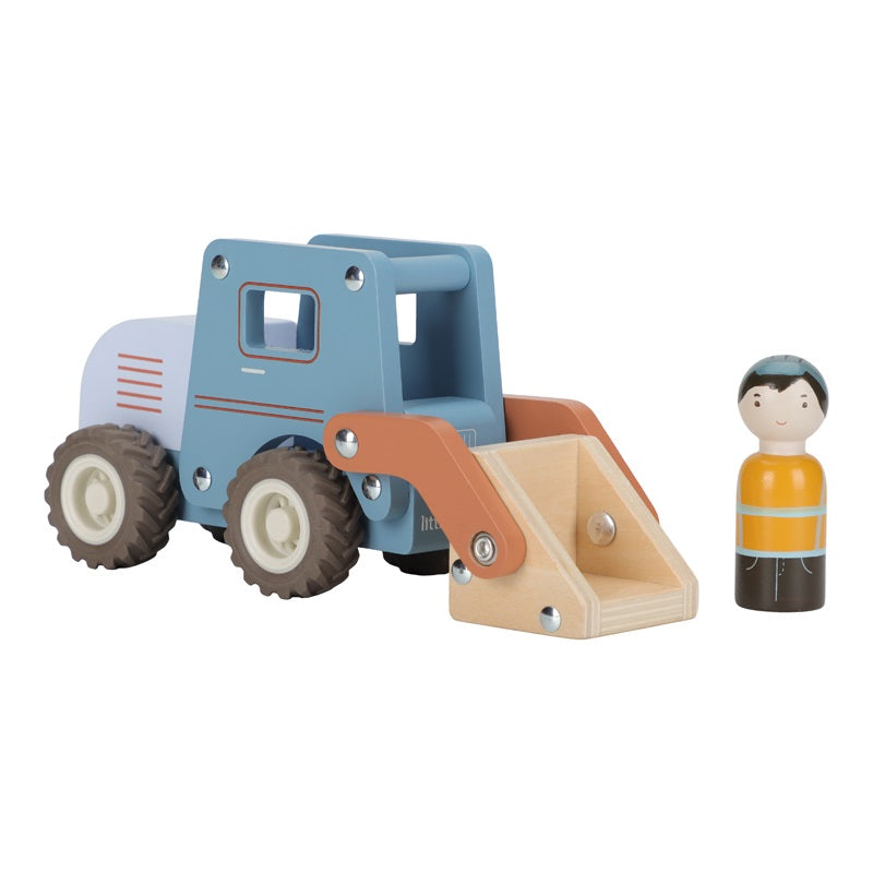Little Dutch | Houten Bulldozer Blauw FSC