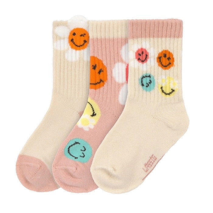Lässig | SmileyWorld sokken 3-pack - Dusty Rose