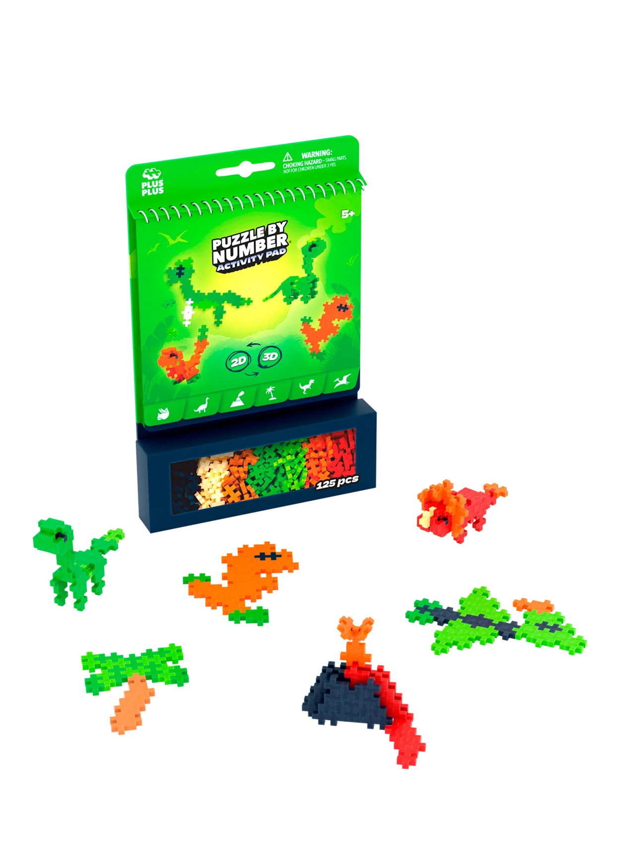 Plus-Plus | Dino Activity Pad – Bouw je Eigen Dinosaurussen (125 Stuks)