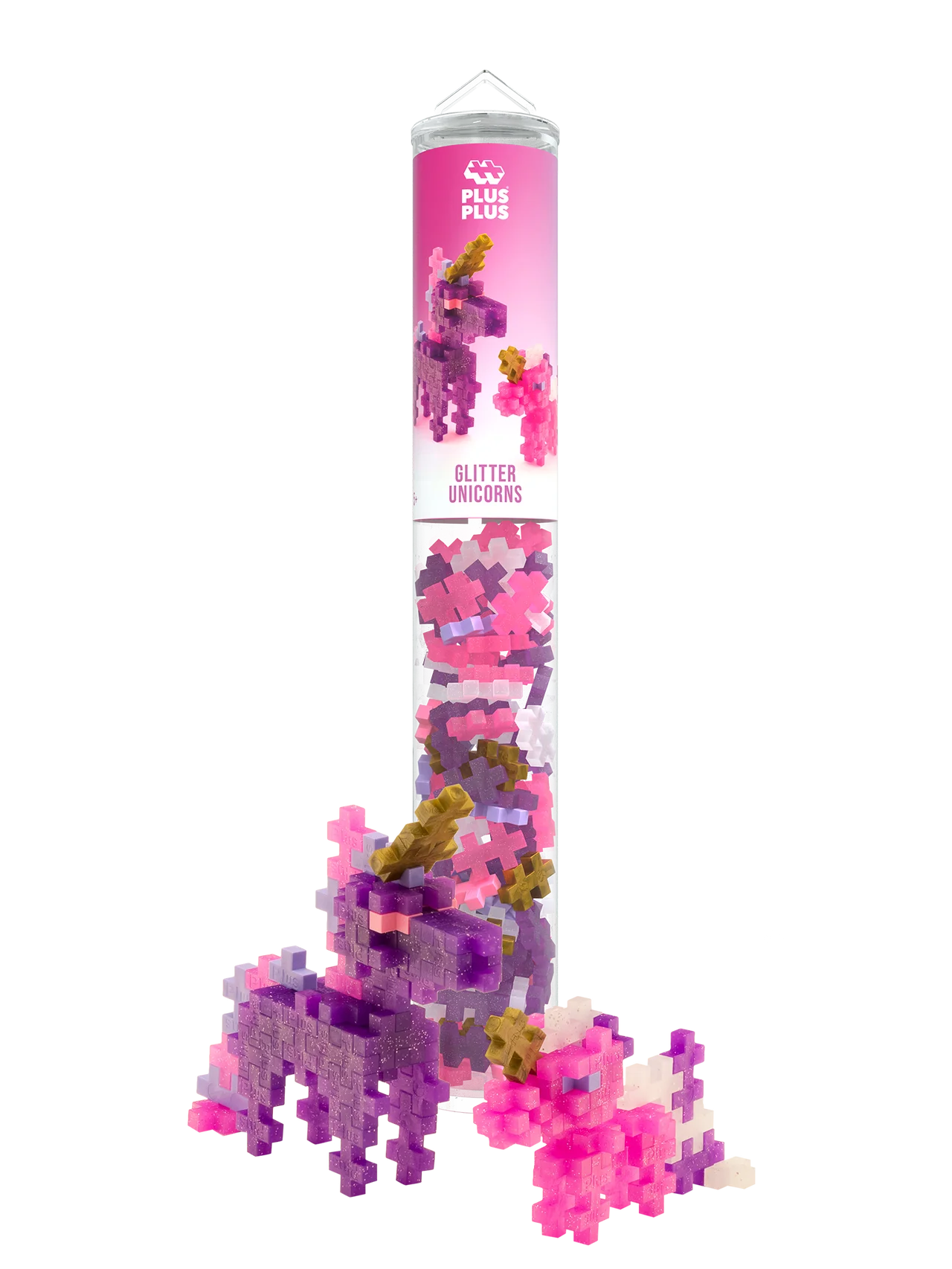 Plus-Plus | Glitter Unicorns Tube – Unicorn Bouwspeelgoed met Glittereffect