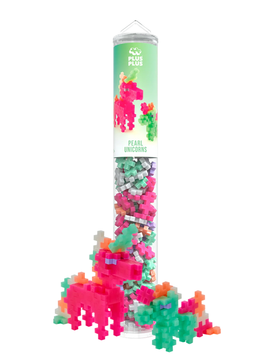 Plus-Plus | Pearl Unicorns Tube – Unicorn Bouwspeelgoed in Pastelkleuren