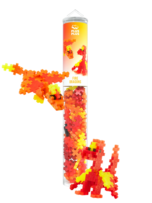 Plus-Plus | Fire Dragons Tube – Bouw je Eigen Vuurspuwende Draken