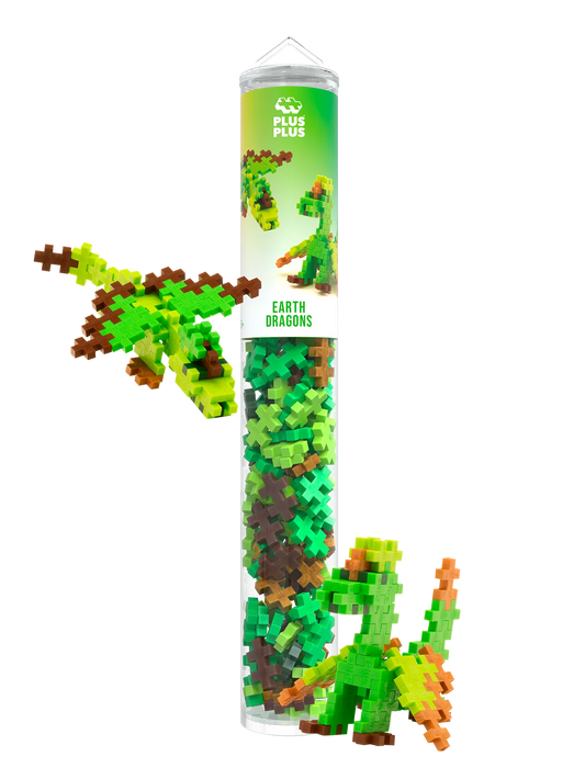 Plus-Plus | Earth Dragons Tube – Bouw je Eigen Natuurdraken