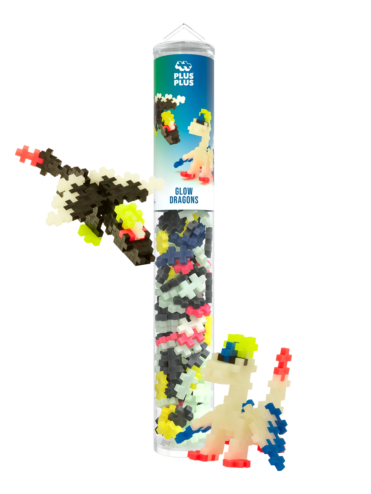 Plus-Plus | Glow Dragons Tube – Bouw Lichtgevende Draken