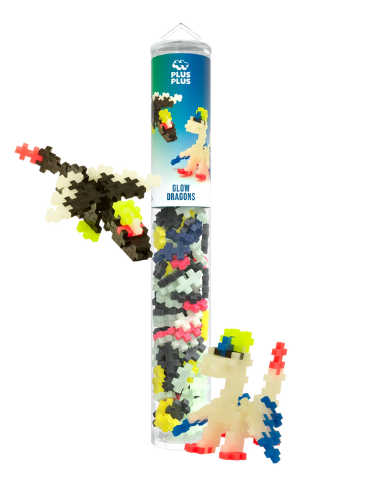 Plus-Plus | Glow Dragons Tube – Bouw Lichtgevende Draken