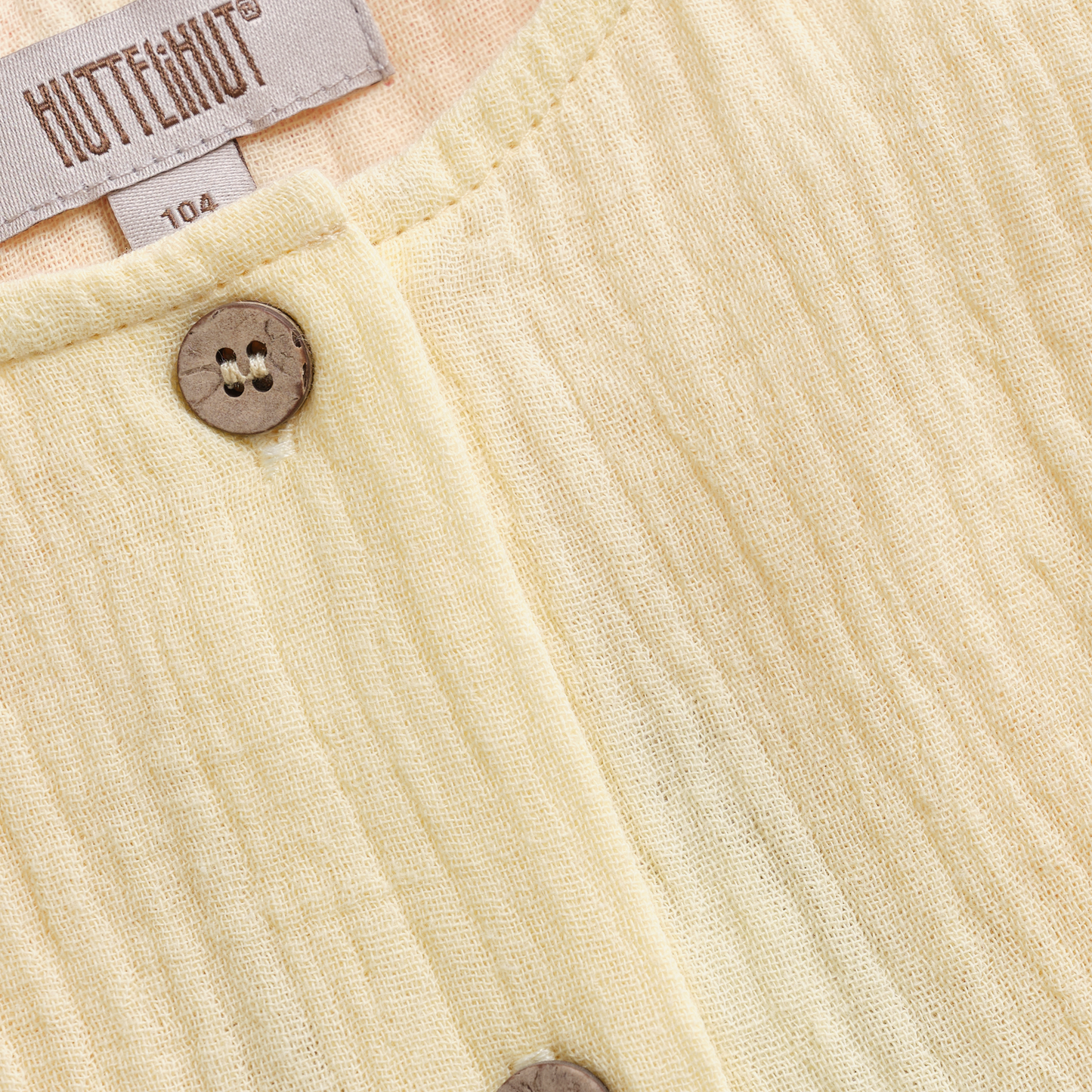 Huttelihut | Dress SS Muslin Double Cream geel