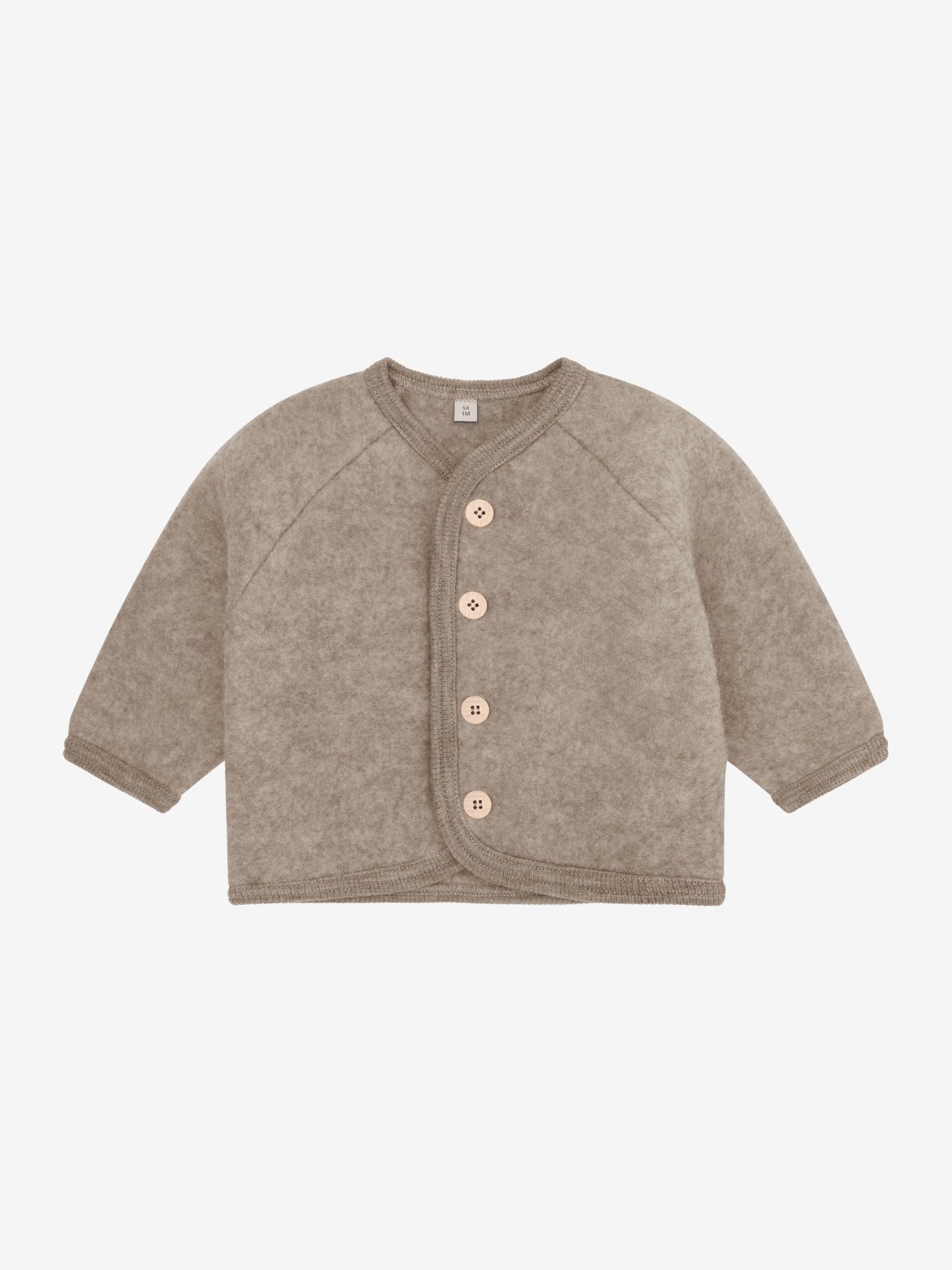 Huttelihut | Jacket Wool Fleece met Knopen Savannah Melange