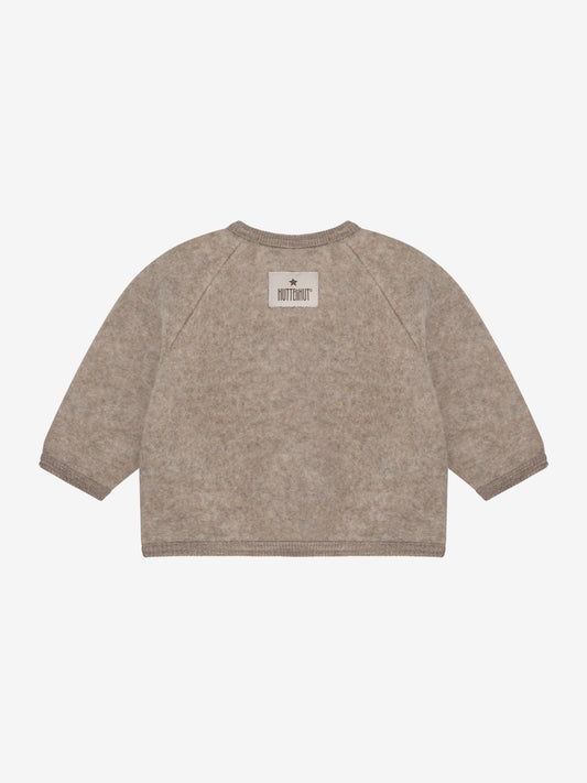 Huttelihut | Jacket Wool Fleece met Knopen Savannah Melange