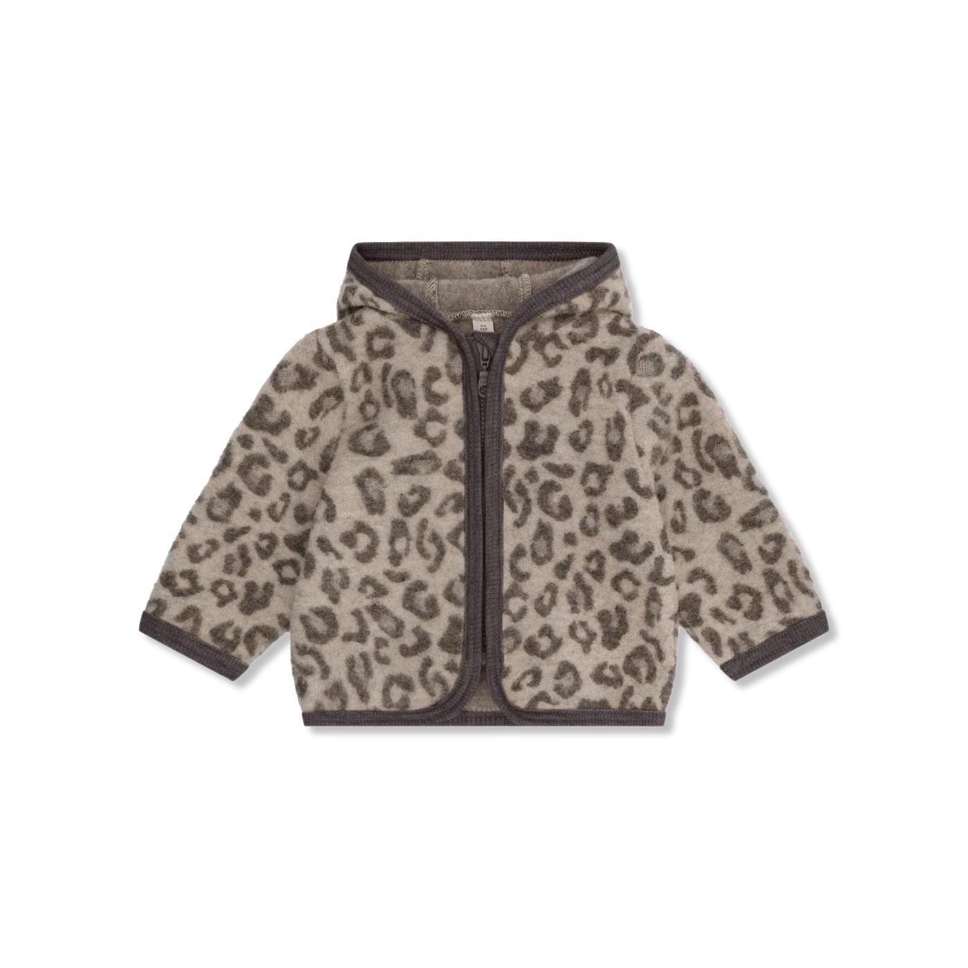 Huttelihut | Jacket Wool Fleece Jacquard Camel Melange