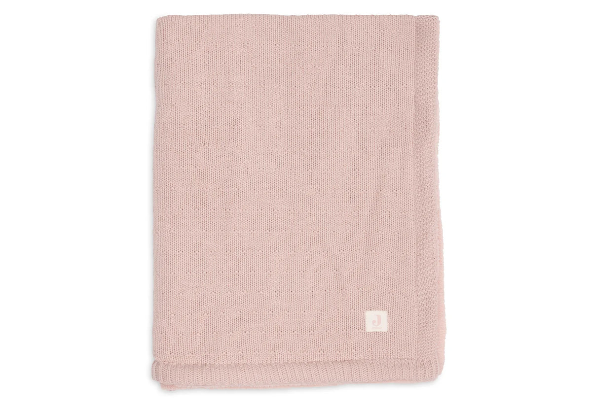 Jollein | Sprinkle Knit Fluffy wiegdeken - Silk Rose 75x100 cm