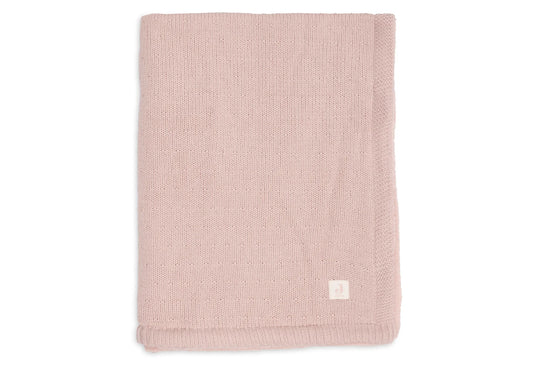 Jollein | Sprinkle Knit Fluffy wiegdeken - Silk Rose 75x100 cm