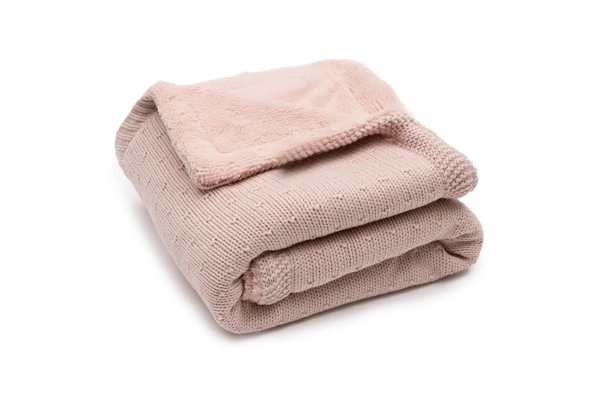 Jollein | Sprinkle Knit Fluffy wiegdeken - Silk Rose 75x100 cm