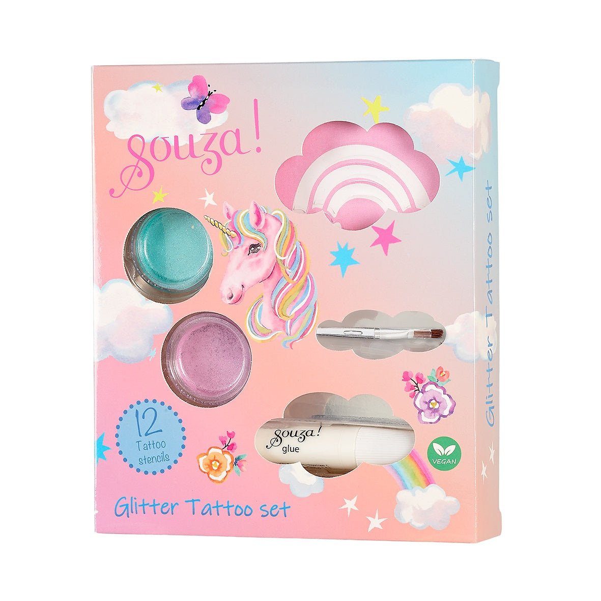 Souza | Glitter Tattoo Set Eenhoorn