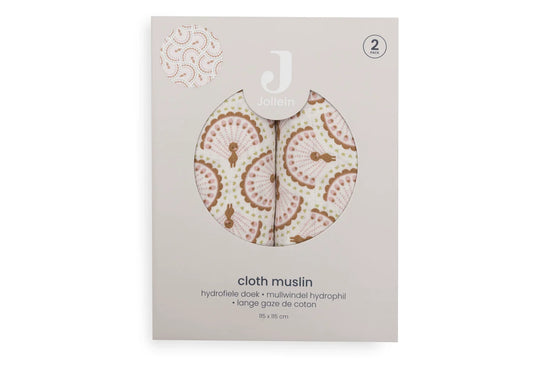 Jollein | Hydrofiele doeken 115x115 cm Soft Plumes 2-pack