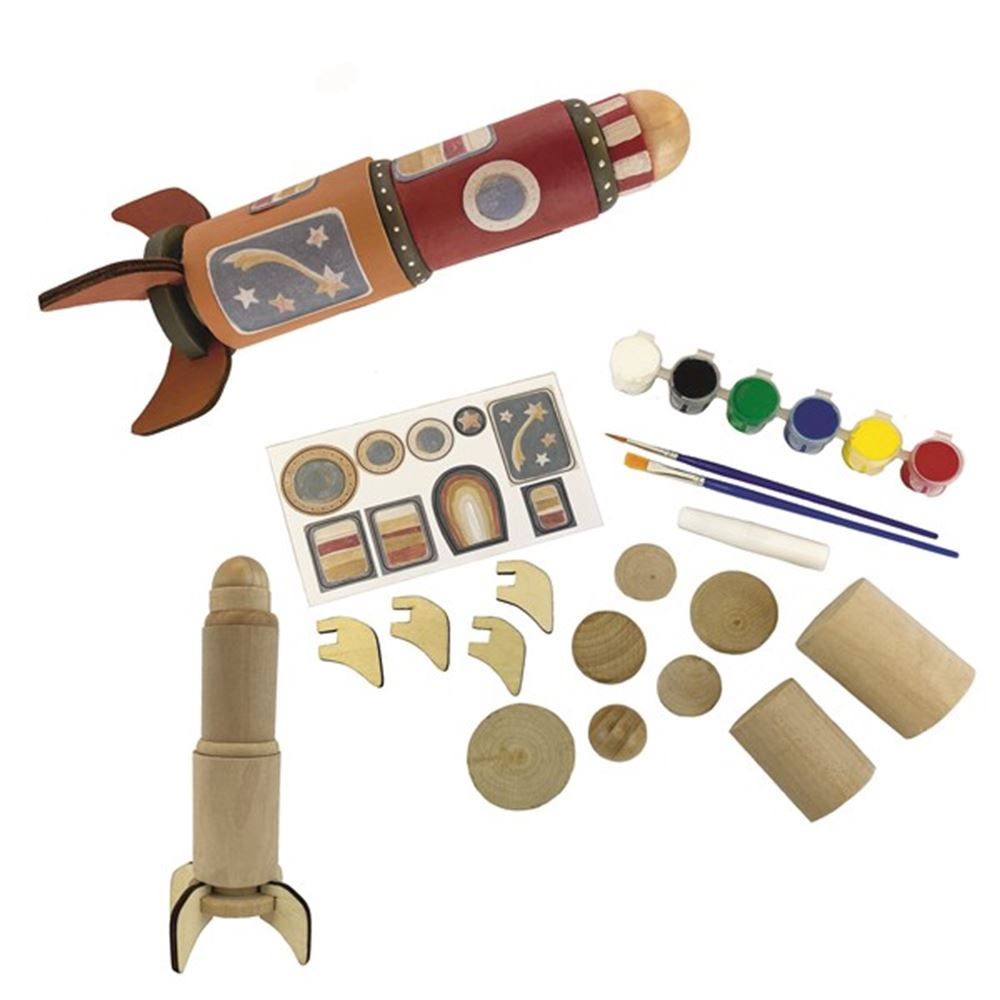 Egmont Toys | houten raket verven