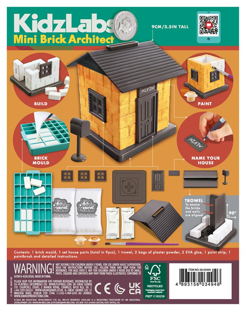 4M | KidzLabs Mini Brick Architect - 5603494