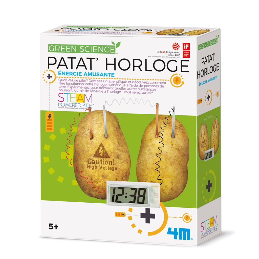 4M | KidzLabs Green Science Potato Clock - 5663275