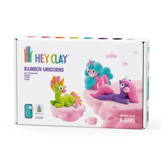 Hey Clay | Rainbow Unicorns Klei Set – Eenhoorns Maken Kinderen