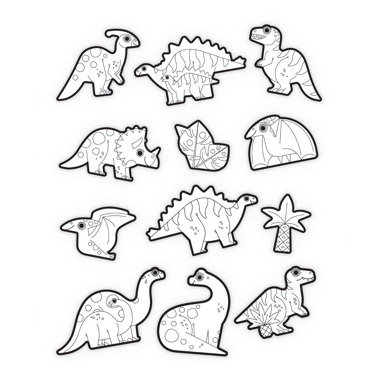 Crocodile Creek | Dino Sticker Kleurset – Dinosaurus Stickers Inkleuren