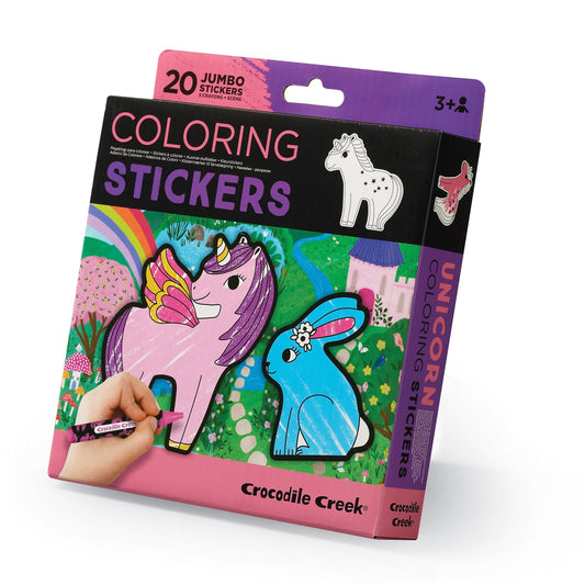 Crocodile Creek | Unicorn Sticker Kleurset – Eenhoorn Stickers Inkleuren