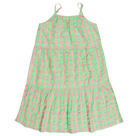 Tumble 'n dry | TND Olinda jurk check groen roze
