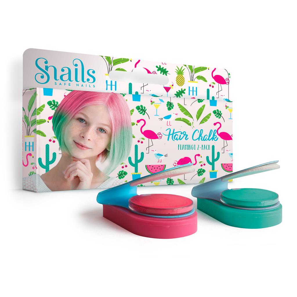 Snails | Hair Chalk Flamingo - 2 kleuren haarkrijt - 8450078