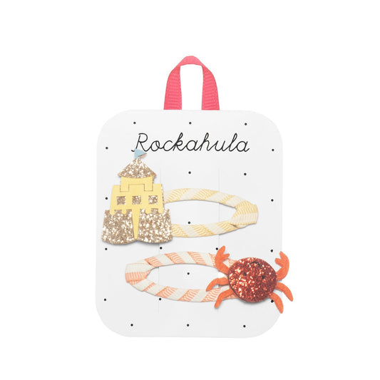 Rockahula | Haarspeldjes strand – krab en zandkasteel