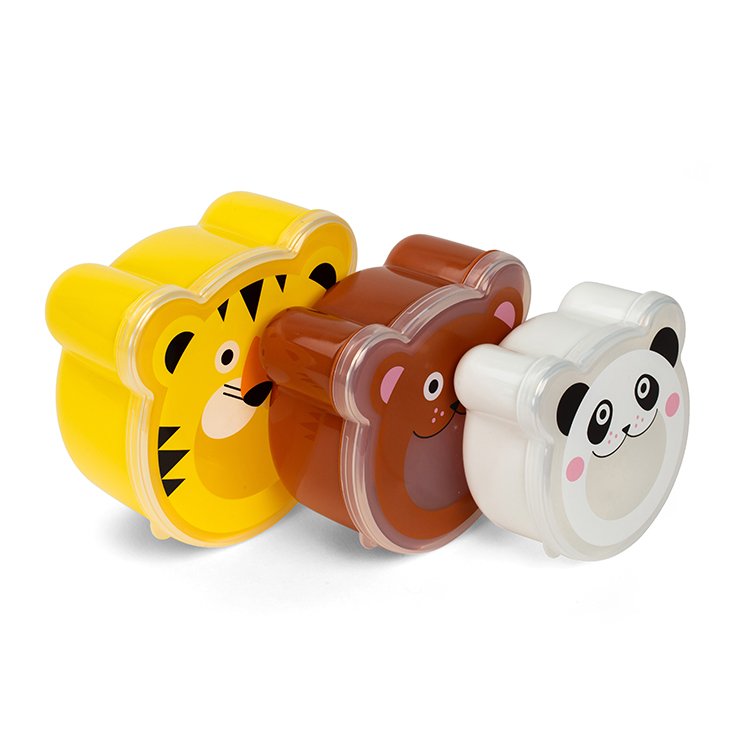 Kikkerland | Kidoki On the Go Snack Boxes – Set van 3