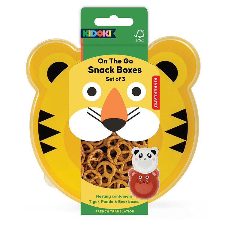 Kikkerland | Kidoki On the Go Snack Boxes – Set van 3