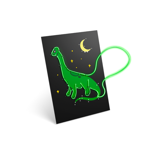 Kidywolf | Kidyneon lichtgevende wanddecoratie - dino