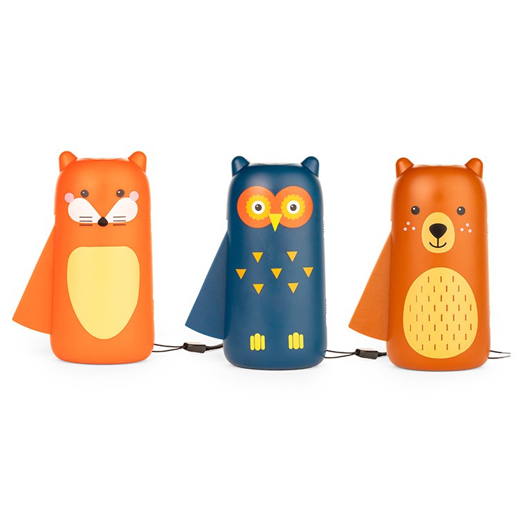 Kikkerland | Kidoki Forest Friends Squeeze Flashlight – Zaklamp
