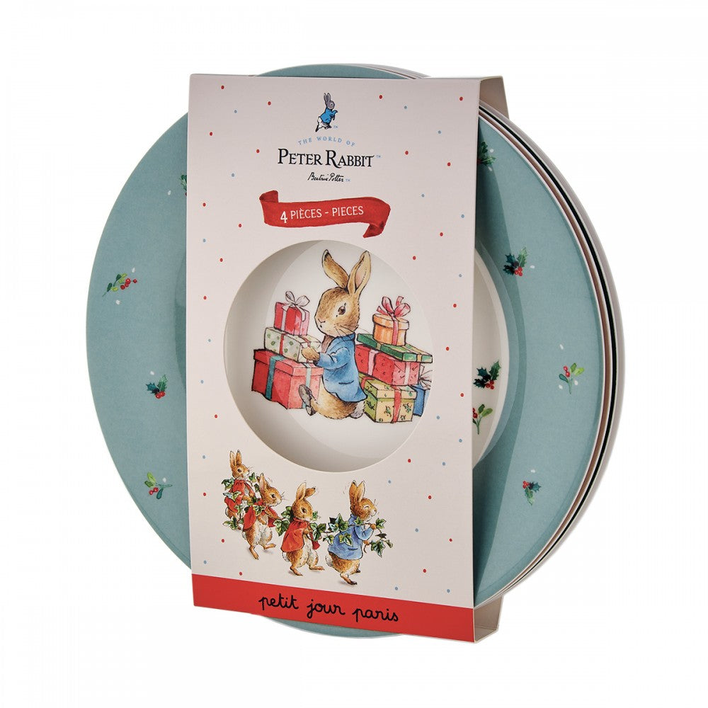 Peter Rabbit | Kerstbordjes set Kerst 4-delig | Petit Jour Paris
