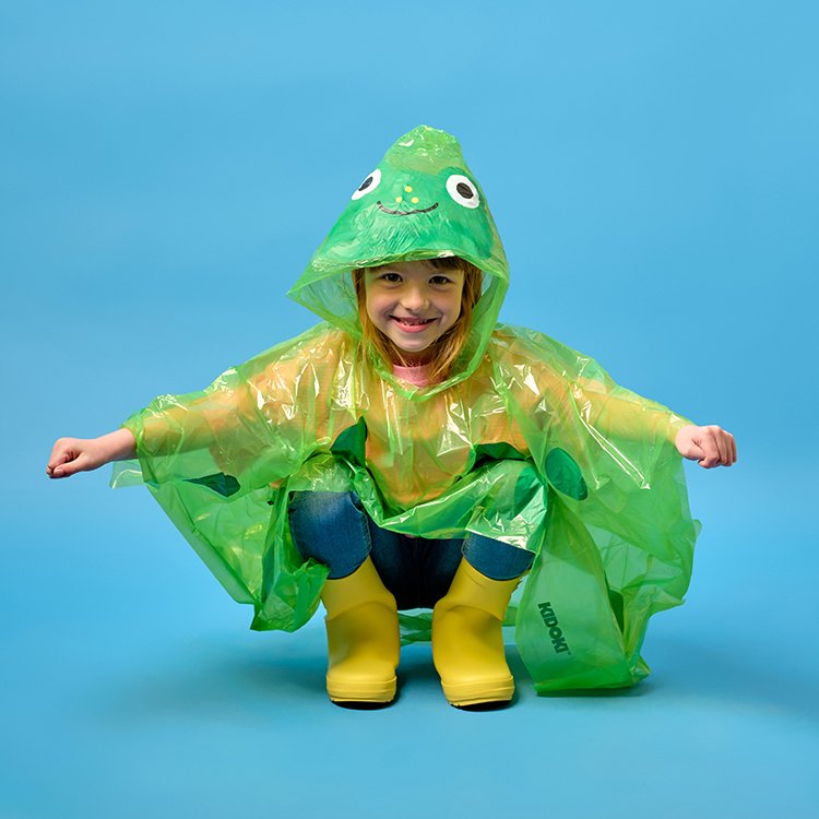 Kikkerland | Kidoki Garden Friends regenponcho voor kinderen