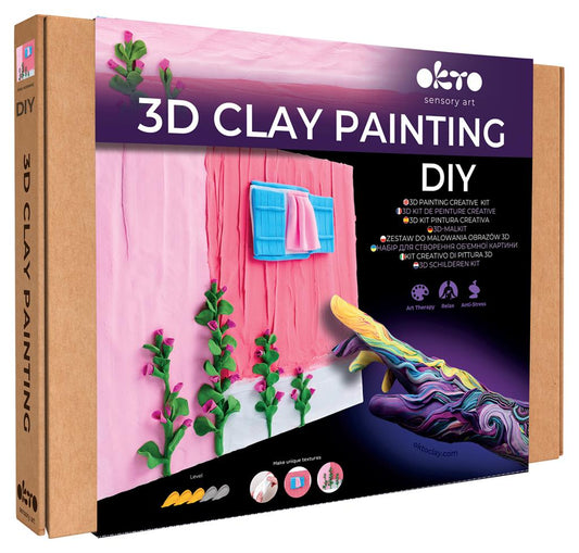 OKTO | Sensory Art 3D Painting Window - Pink Morning 30 x 30 cm - 9647066