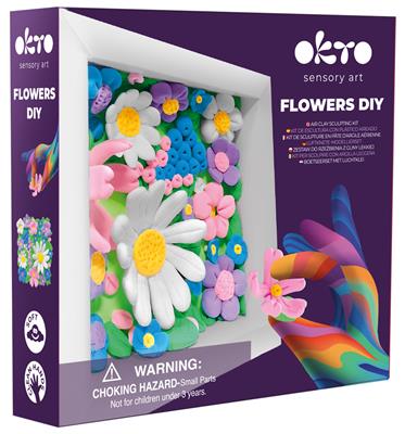 OKTO | Sensory Art Creative Kit - Bloemenveld 15 x 15 cm - 9647073