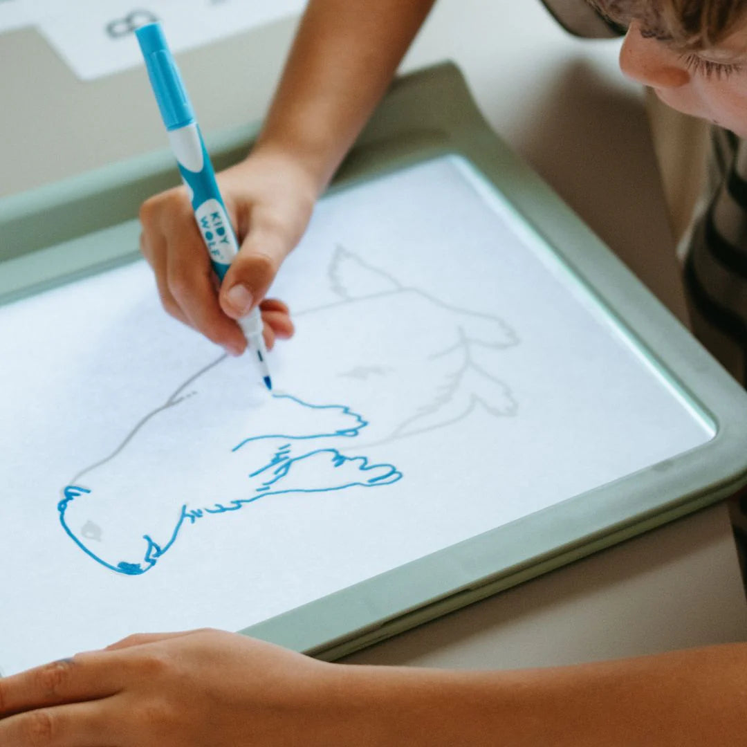 Kidywolf | KIDYDRAW PRO Groen – Verlicht Tekenbord voor Creatieve Kids