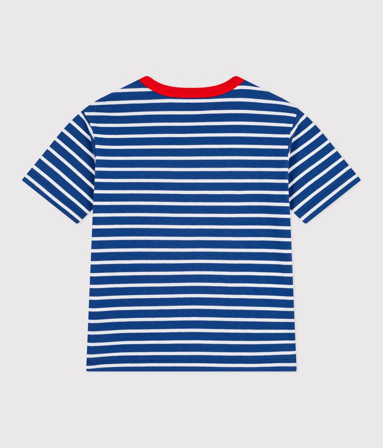 Petit Bateau | T-shirt streep blauw, wit, rood