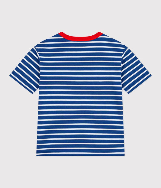 Petit Bateau | T-shirt streep blauw, wit, rood